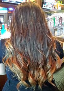 Balayage with baby highlights photo